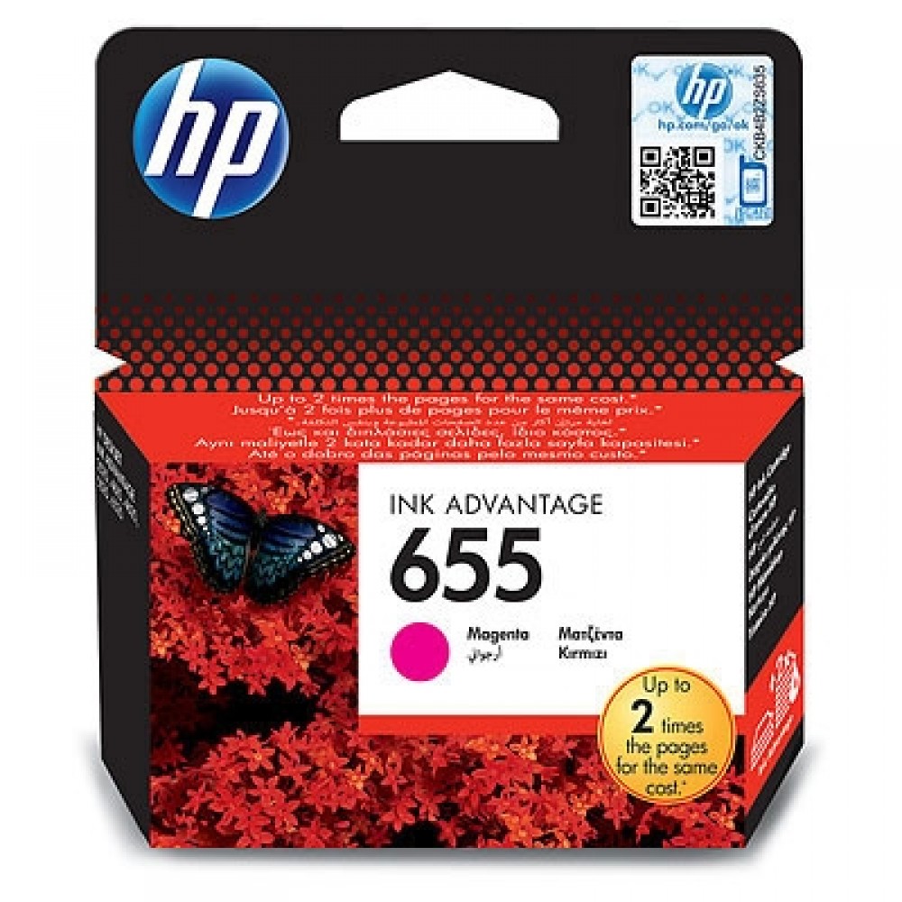 HP 655 Magenta Ink Cartridge Червен Пълнител