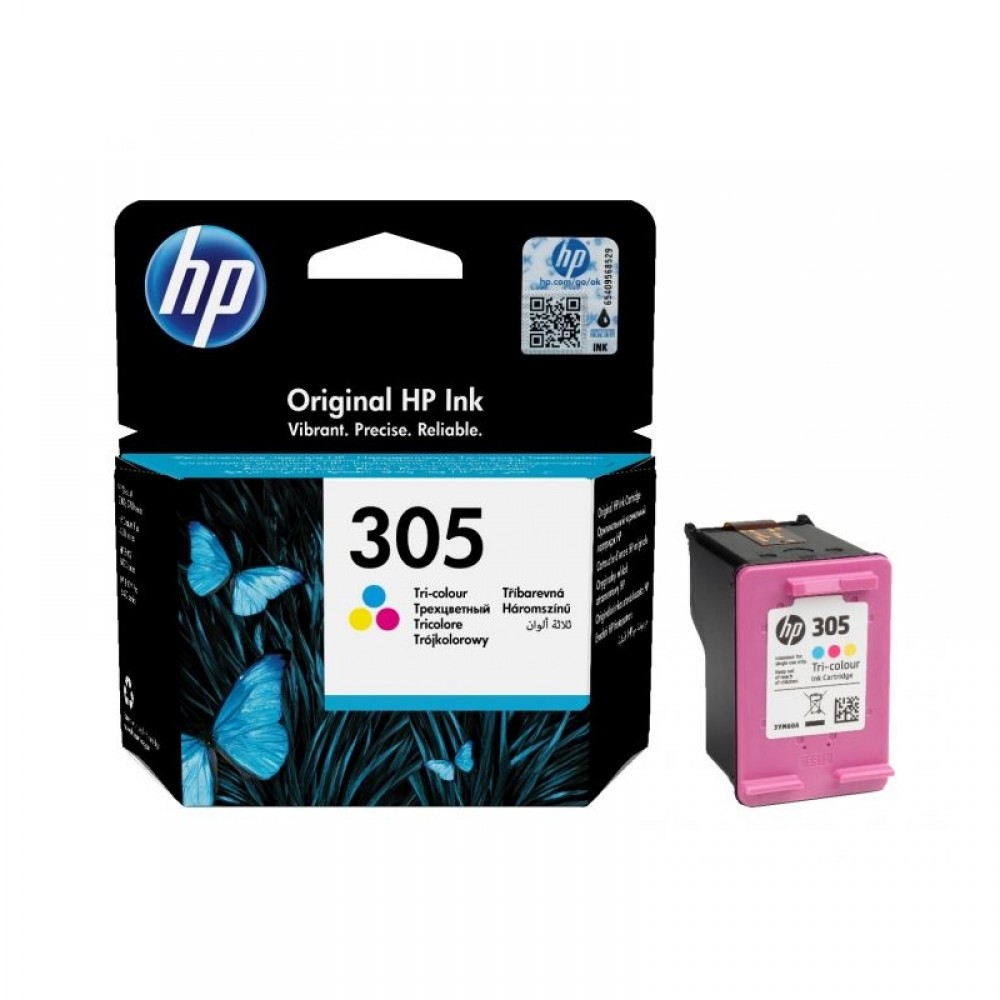 HP 305 Tri-color Original Ink Cartridge Пълнител