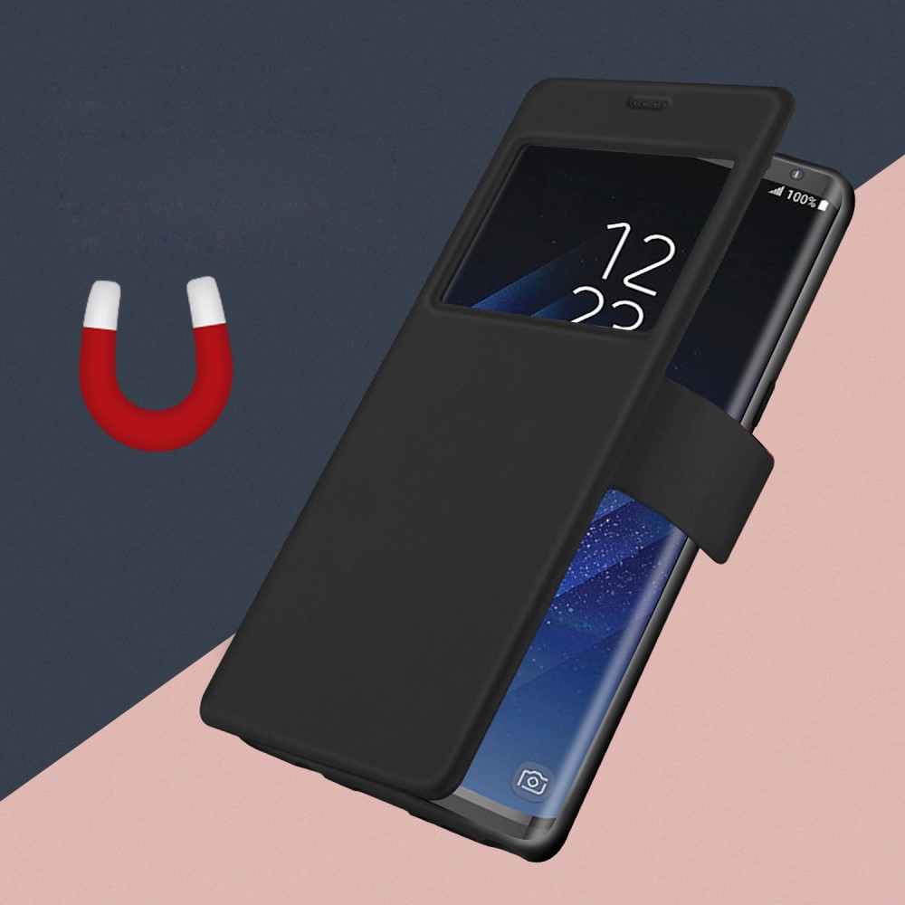 Samsung Galaxy Note 8 SM-N950 Window Кожен Калъф и Протектор