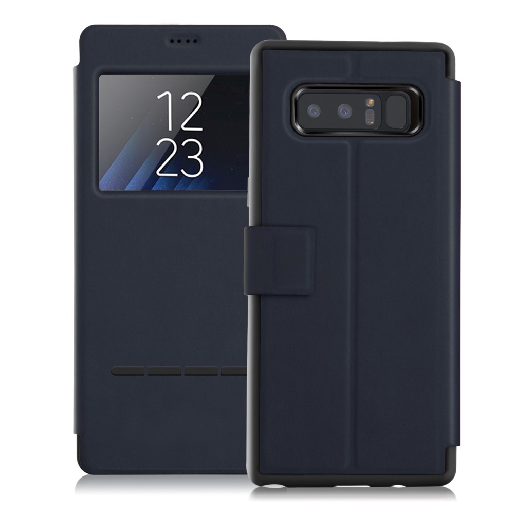 Samsung Galaxy Note 8 SM-N950 Window Кожен Калъф и Протектор