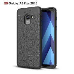 Samsung Galaxy A8 Plus (2018)  Удароустойчив Litchi Skin Калъф и Протектор