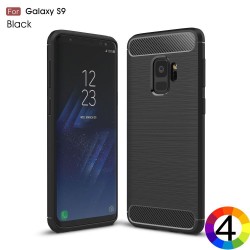 Samsung Galaxy S9 Удароустойчив Carbon Fiber Калъф и Протектор