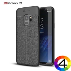 Samsung Galaxy S9 Удароустойчив Litchi Skin Калъф и Протектор