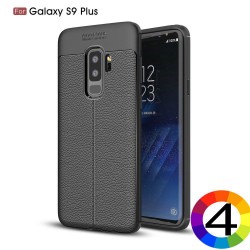 Samsung Galaxy S9 Plus G965 Удароустойчив Litchi Skin Калъф и Протектор
