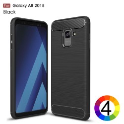 Samsung Galaxy A8 (2018) Удароустойчив Carbon Fiber Калъф и Протектор