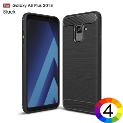 Samsung Galaxy A8 Plus (2018) Удароустойчив Carbon Fiber Калъф и Протектор