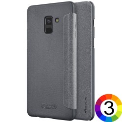 Samsung Galaxy A8 Plus (2018) Nillkin Кожен Калъф и Протектор