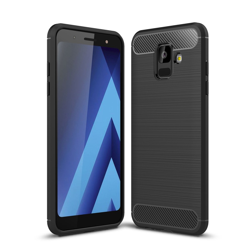 Samsung Galaxy A6 (2018) Удароустойчив Carbon Fiber Калъф и Протектор