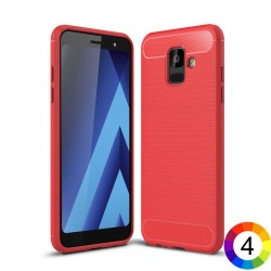 Samsung Galaxy A6 (2018) Удароустойчив Carbon Fiber Калъф и Протектор