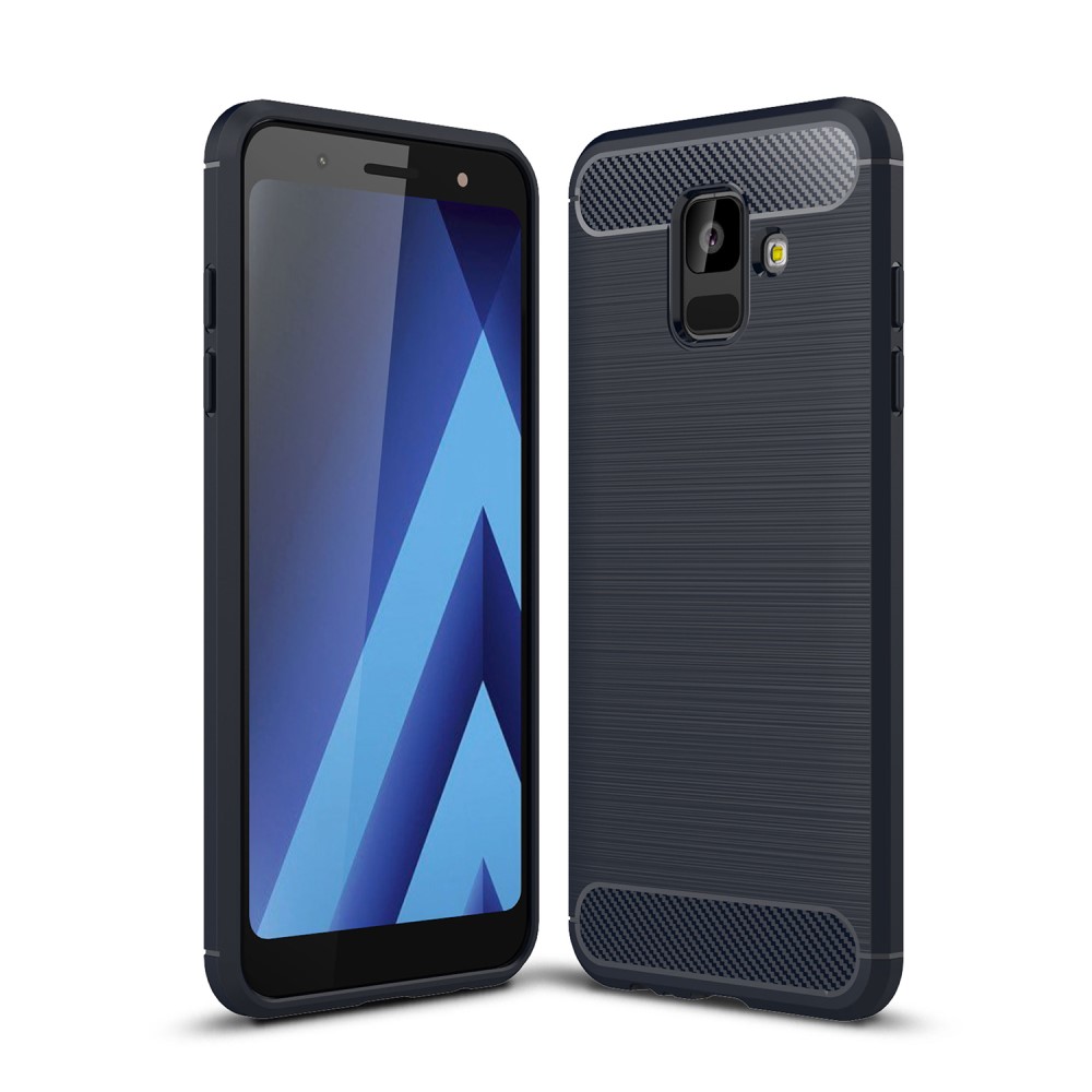 Samsung Galaxy A6 (2018) Удароустойчив Carbon Fiber Калъф и Протектор
