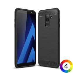 Samsung Galaxy A6 + (2018)  Carbon Fiber Калъф и Протектор