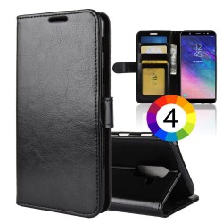 Samsung Galaxy A6 + (2018)  Magnetic Wallet Кожен Калъф и Протектор
