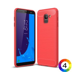 Samsung Galaxy J6 (2018)  Удароустойчив Carbon Fiber Калъф и Протектор