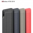 Samsung Galaxy A7 2018 Удароустойчив Litchi Skin Калъф и Протектор
