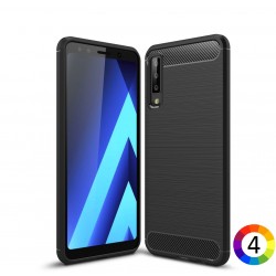 Samsung Galaxy A7 2018 Удароустойчив Carbon Fiber Калъф и Протектор