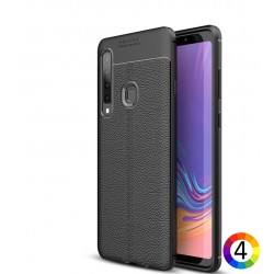 Samsung Galaxy A9 (2018) Удароустойчив Litchi Skin Калъф и Протектор