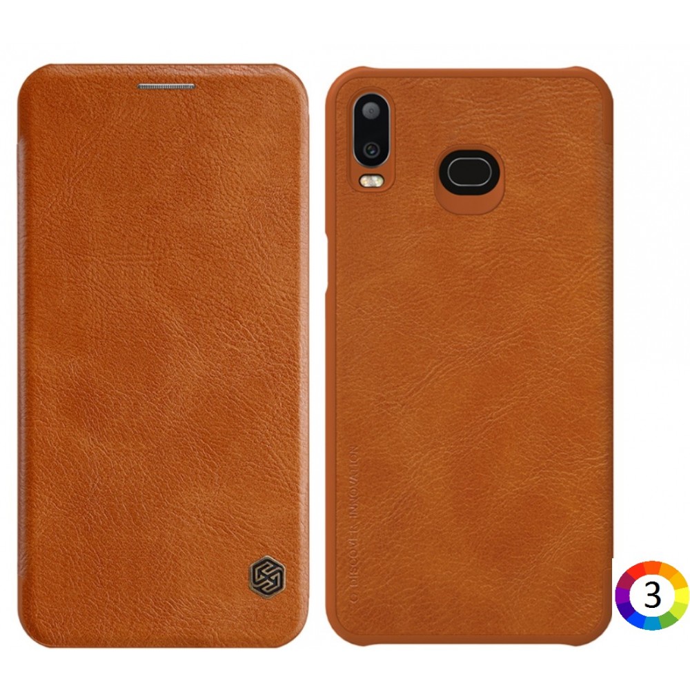 Samsung Galaxy A6s Nillkin Кожен Калъф и Протектор