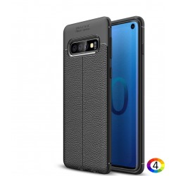 Samsung Galaxy S10  Удароустойчив Litchi Skin Калъф и Протектор