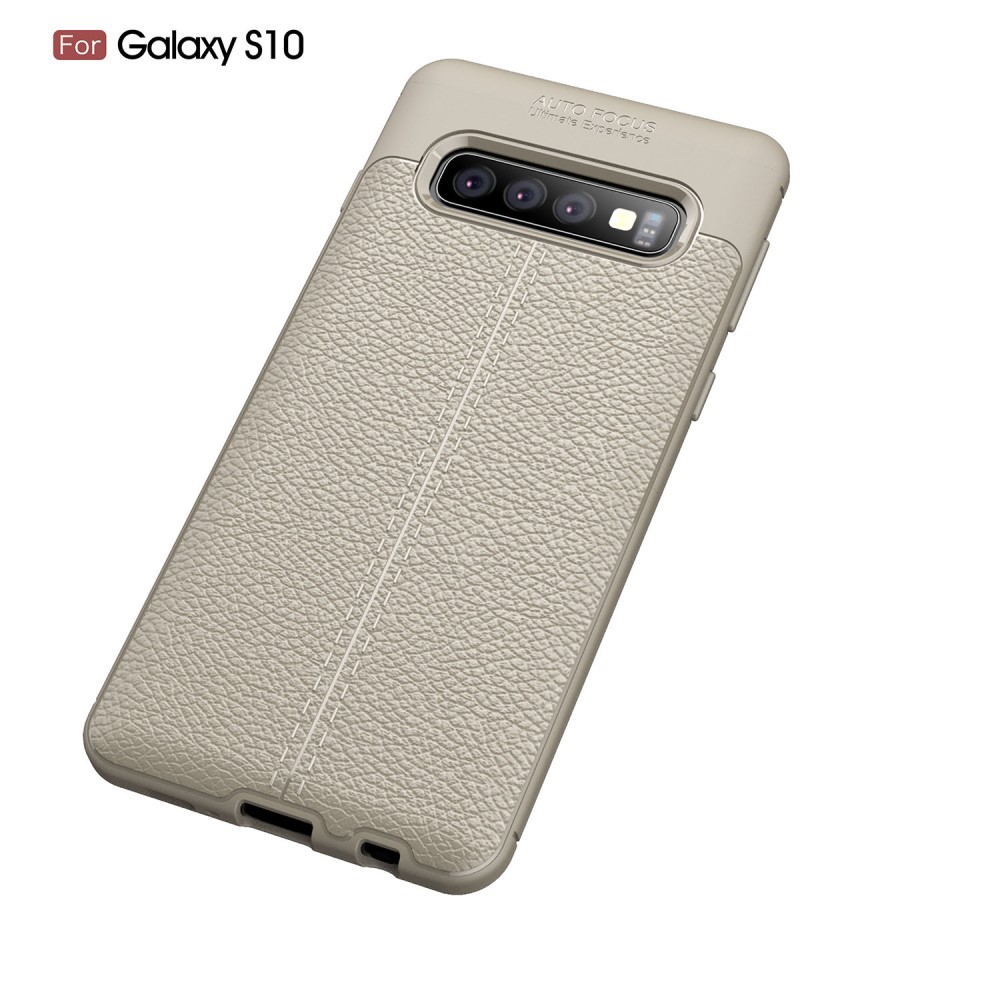 Samsung Galaxy S10  Удароустойчив Litchi Skin Калъф и Протектор