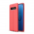 Samsung Galaxy S10  Удароустойчив Litchi Skin Калъф и Протектор