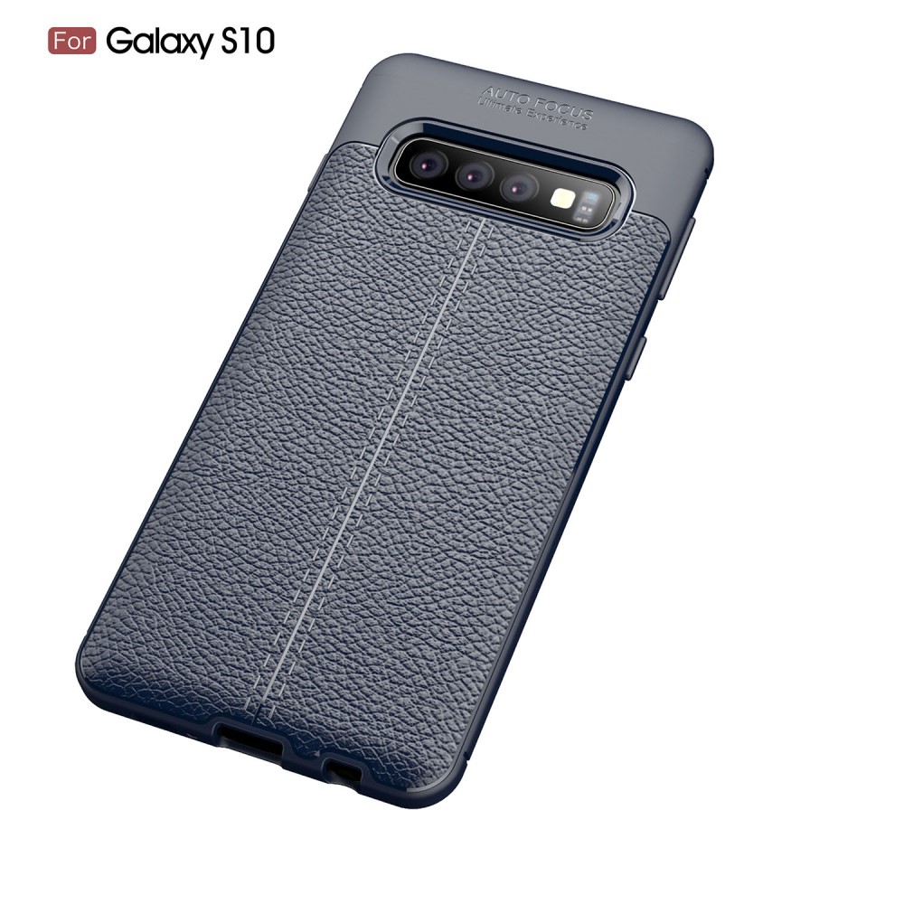 Samsung Galaxy S10  Удароустойчив Litchi Skin Калъф и Протектор