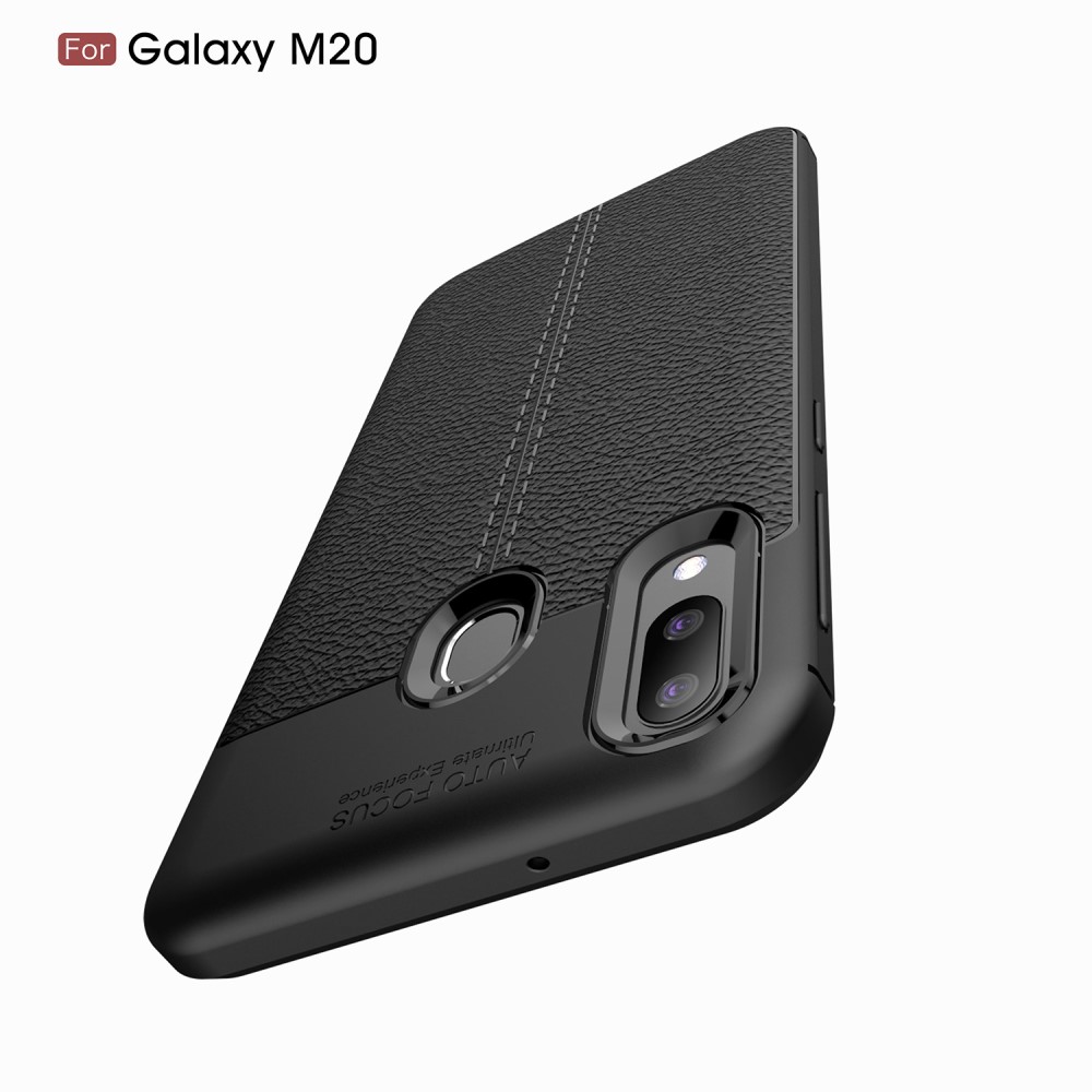 Samsung Galaxy M20  Удароустойчив Litchi Skin Калъф и Протектор
