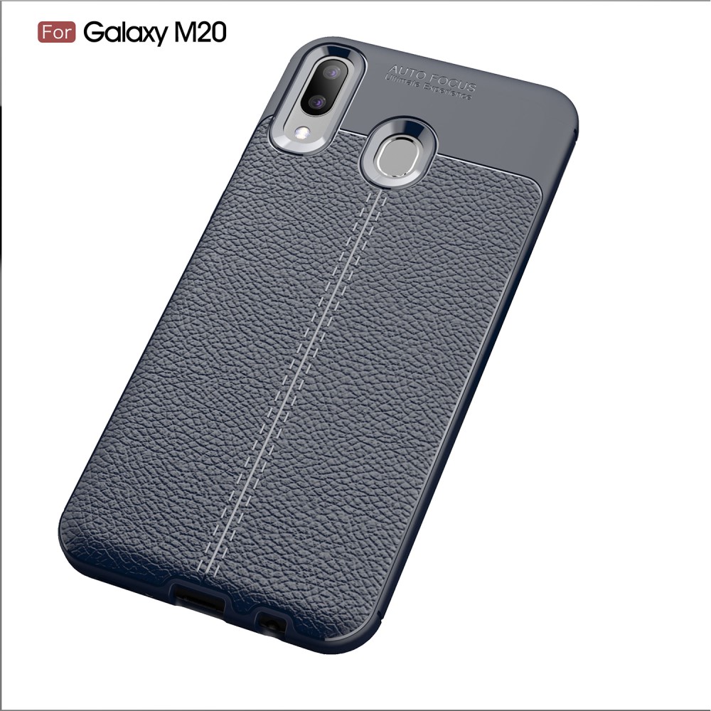 Samsung Galaxy M20  Удароустойчив Litchi Skin Калъф и Протектор