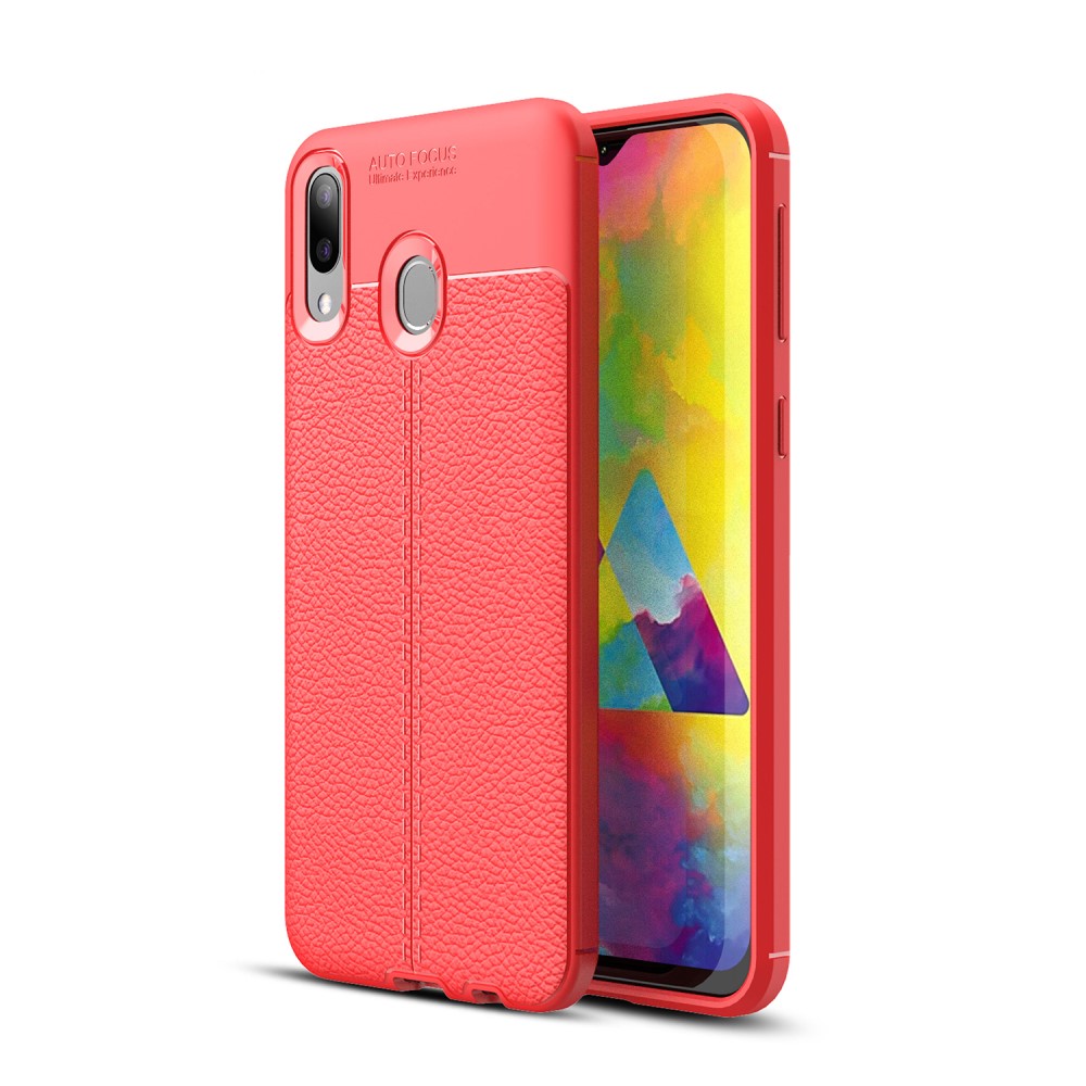 Samsung Galaxy M20  Удароустойчив Litchi Skin Калъф и Протектор