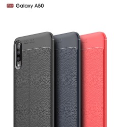 Samsung Galaxy A50/A50s/A30s Удароустойчив Litchi Skin Калъф и Протектор