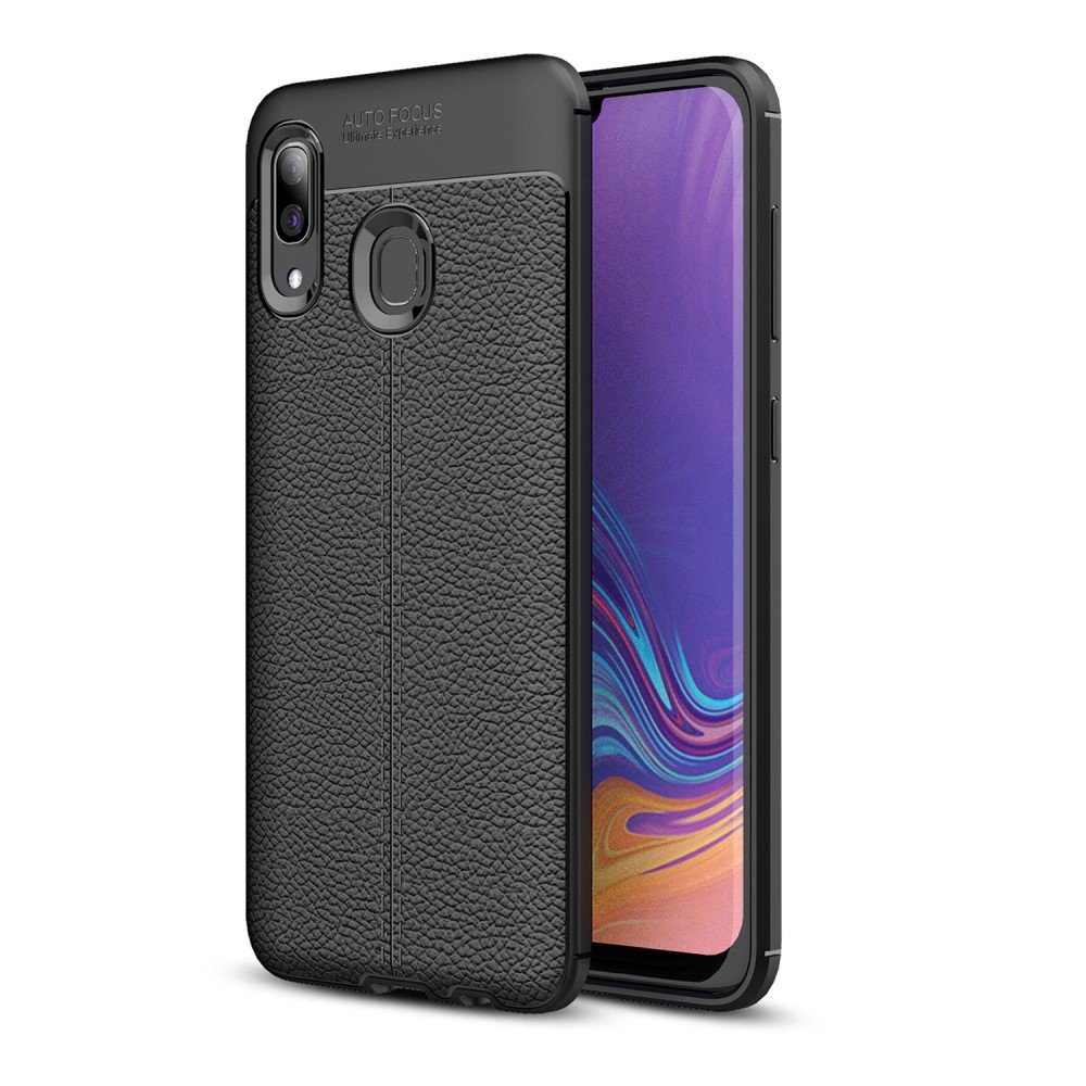 Samsung Galaxy A40  Удароустойчив Litchi Skin Калъф и Протектор