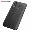 Samsung Galaxy A40  Удароустойчив Litchi Skin Калъф и Протектор