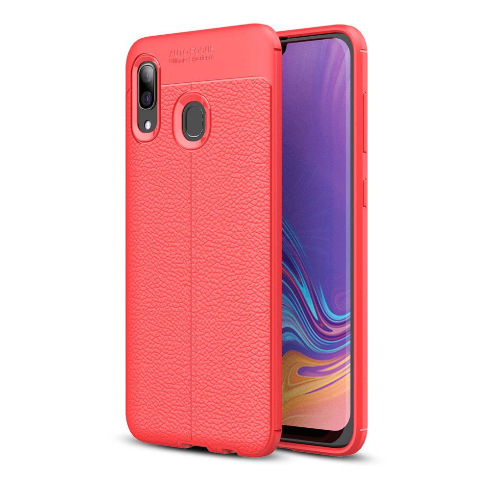 Samsung Galaxy A40  Удароустойчив Litchi Skin Калъф и Протектор