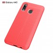 Samsung Galaxy A40  Удароустойчив Litchi Skin Калъф и Протектор