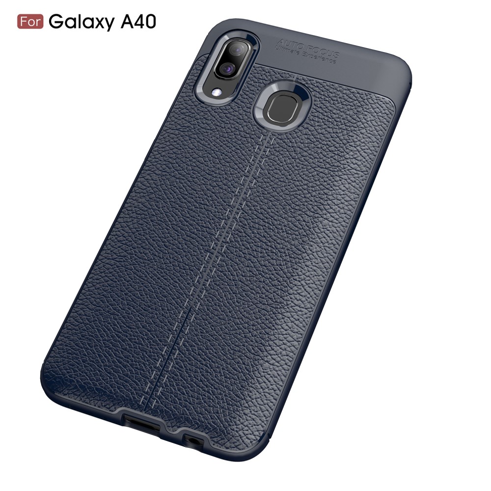 Samsung Galaxy A40  Удароустойчив Litchi Skin Калъф и Протектор