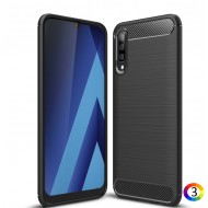 Samsung Galaxy A70 Удароустойчив Carbon Fiber Калъф и Протектор