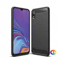 Samsung Galaxy A10 Удароустойчив Carbon Fiber Калъф и Протектор
