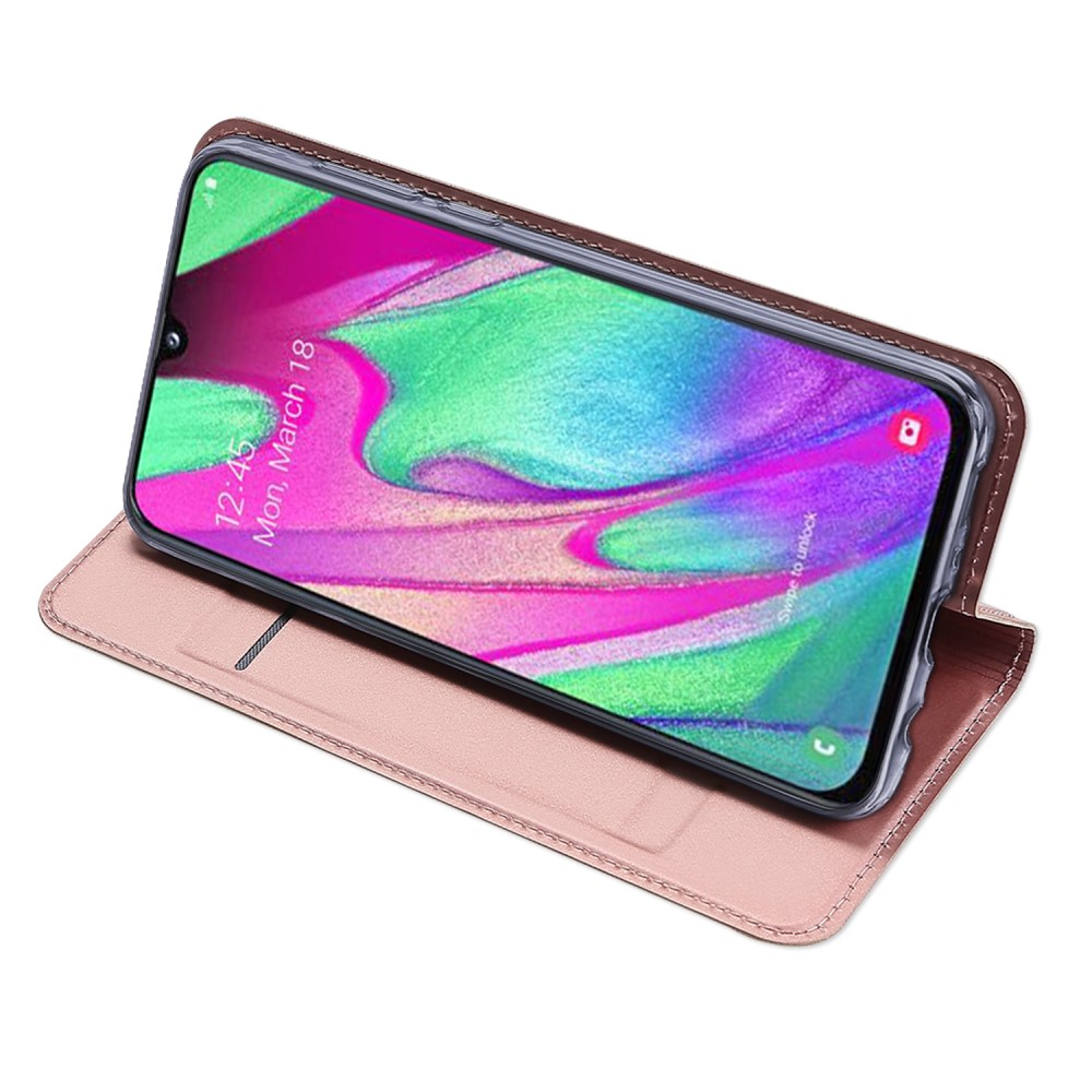 Samsung Galaxy A40 DUX DUCIS Кожен Калъф и Протектор