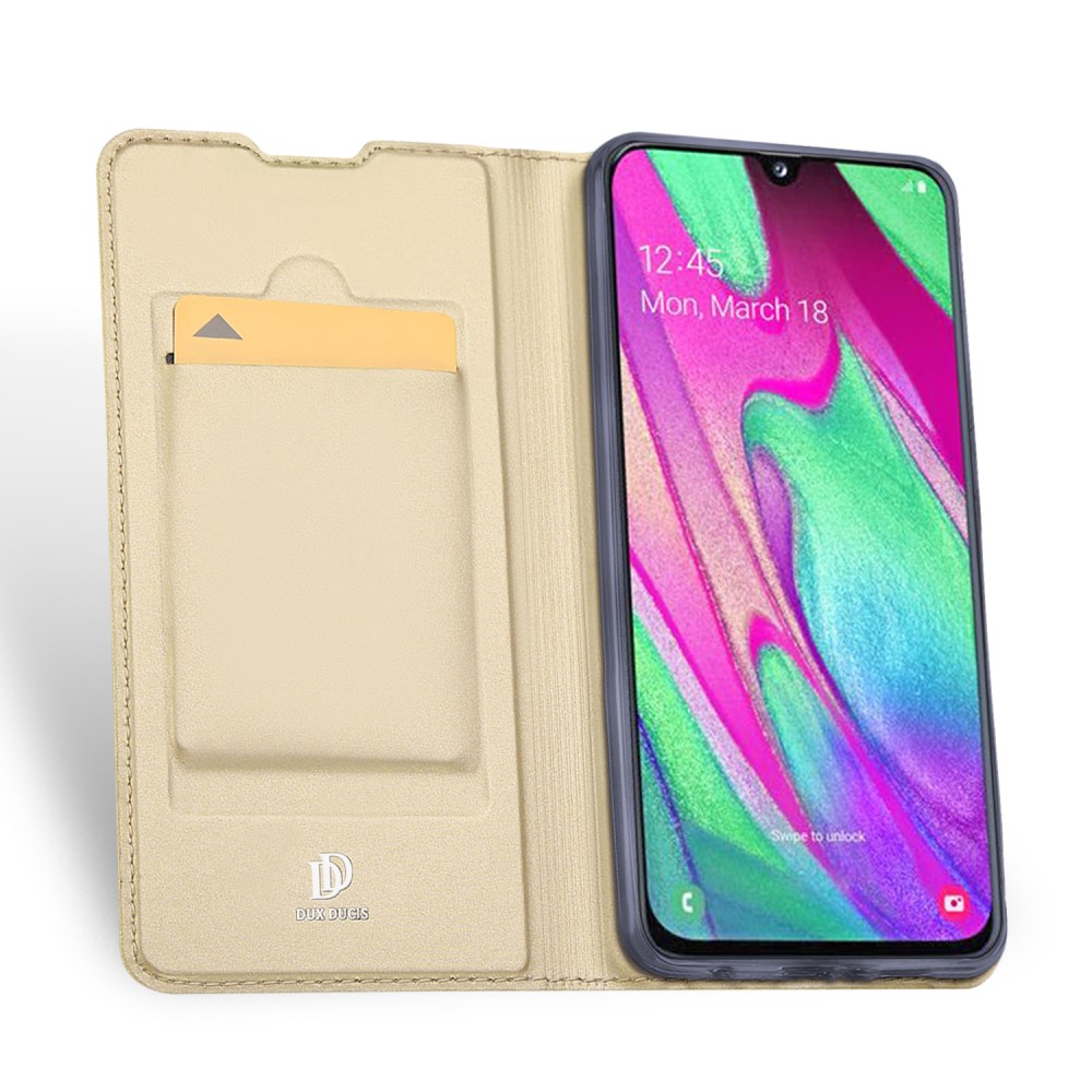 Samsung Galaxy A40 DUX DUCIS Кожен Калъф и Протектор