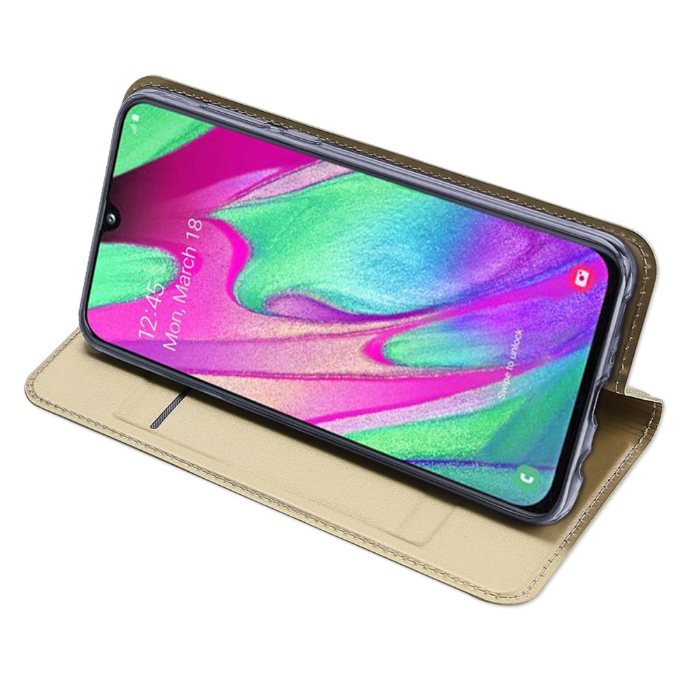Samsung Galaxy A40 DUX DUCIS Кожен Калъф и Протектор