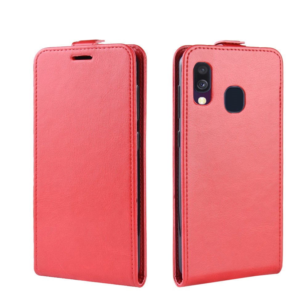 Samsung Galaxy A40 Flip3 Кожен Калъф и Скрийн Протектор