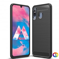 Samsung Galaxy M30  Удароустойчив Carbon Fiber Калъф и Протектор