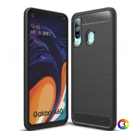 Samsung Galaxy A60 Удароустойчив Carbon Fiber Калъф и Протектор