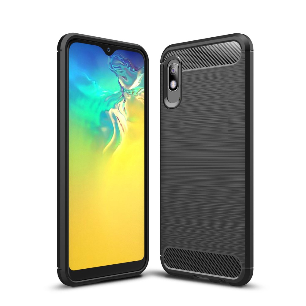 Samsung Galaxy A10e  Удароустойчив Carbon Fiber Калъф и Протектор