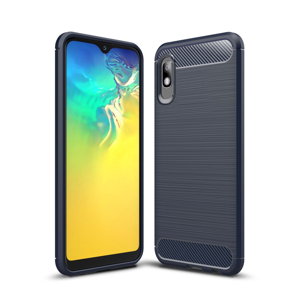 Samsung Galaxy A10e  Удароустойчив Carbon Fiber Калъф и Протектор