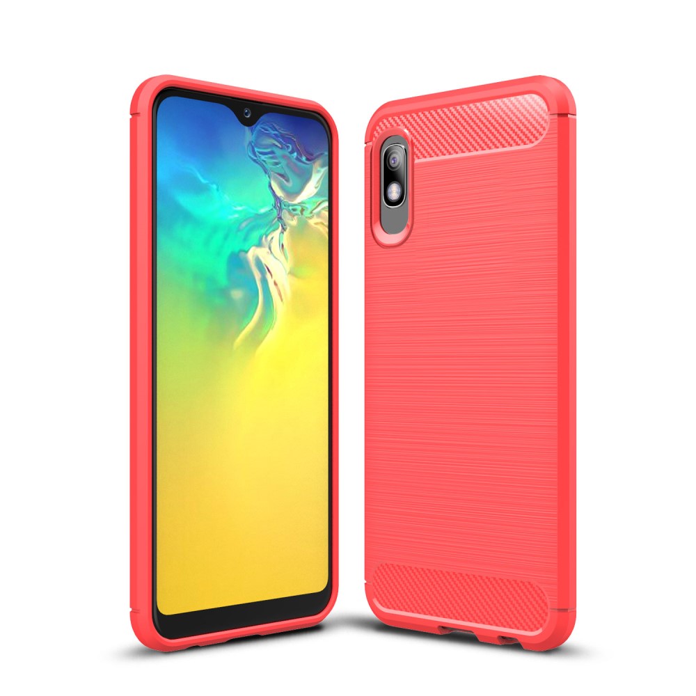Samsung Galaxy A10e  Удароустойчив Carbon Fiber Калъф и Протектор