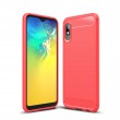 Samsung Galaxy A10e  Удароустойчив Carbon Fiber Калъф и Протектор