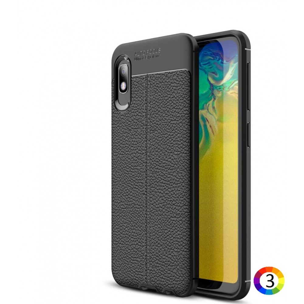 Samsung Galaxy A10e Удароустойчив Litchi Skin Калъф и Протектор