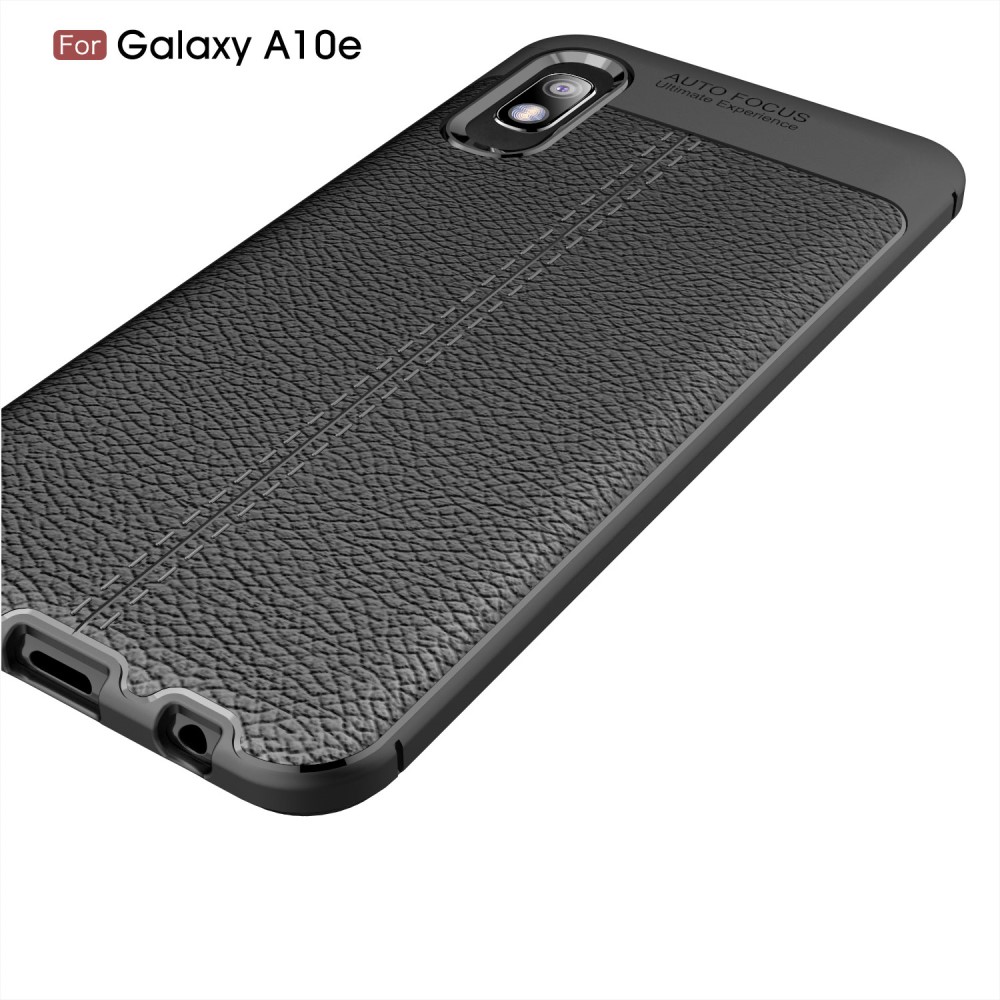 Samsung Galaxy A10e Удароустойчив Litchi Skin Калъф и Протектор