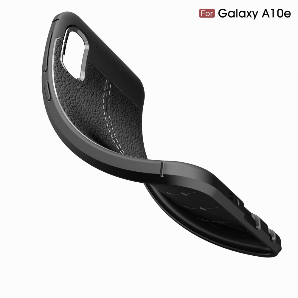 Samsung Galaxy A10e Удароустойчив Litchi Skin Калъф и Протектор