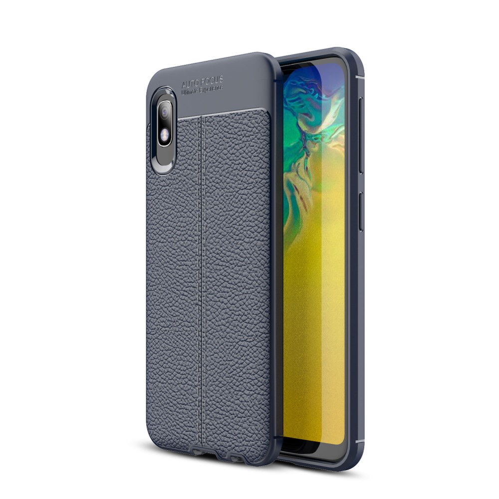 Samsung Galaxy A10e Удароустойчив Litchi Skin Калъф и Протектор